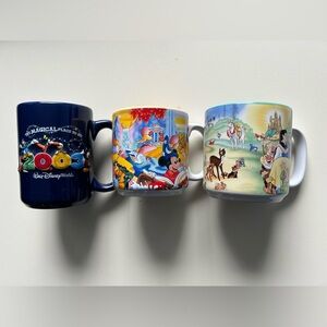 DISNEY SET OF 3 MUGS NEW